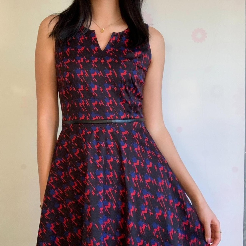 Tommy Hilfiger abstract Pattern swing dress womens size 4